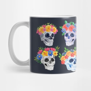 Dia de muertos watercolor skull collection Mug